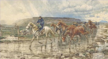 Pferd Werke - Schlechtes Wetter in der römischen Campagna Enrico Coleman Pferd